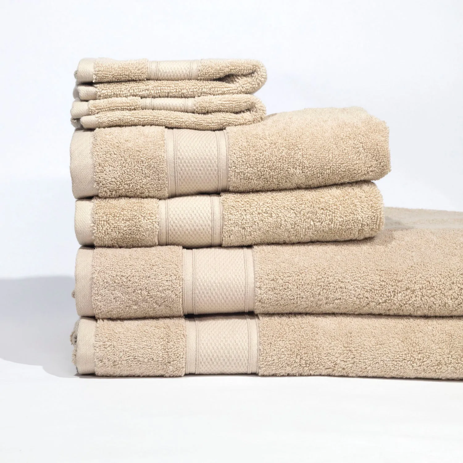 Pinehurst 100% Organic 6 Piece Bath Towel Set - Build Your Own (Naturals)