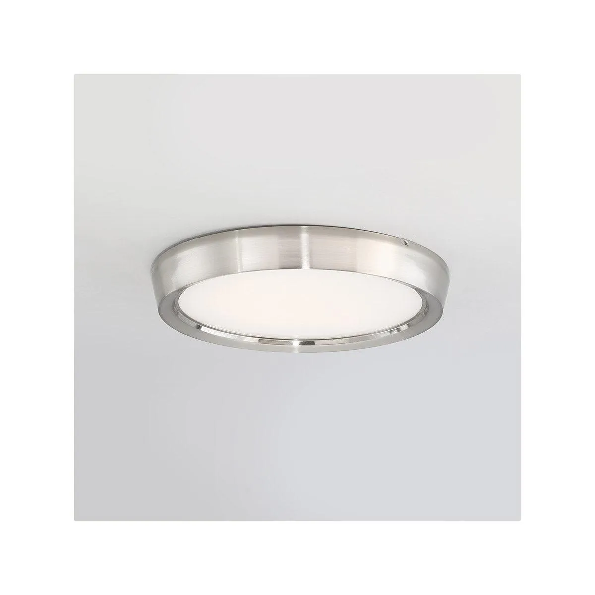 Planets 17 in. LED Flush Mount Light Nickel Finish