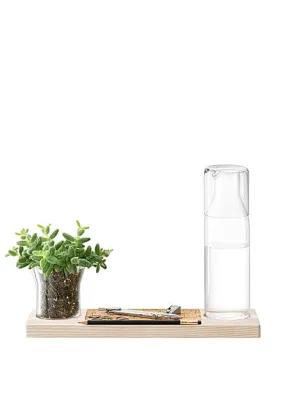 Plateau Duo Set L45cm Clear/Ash/Cork *