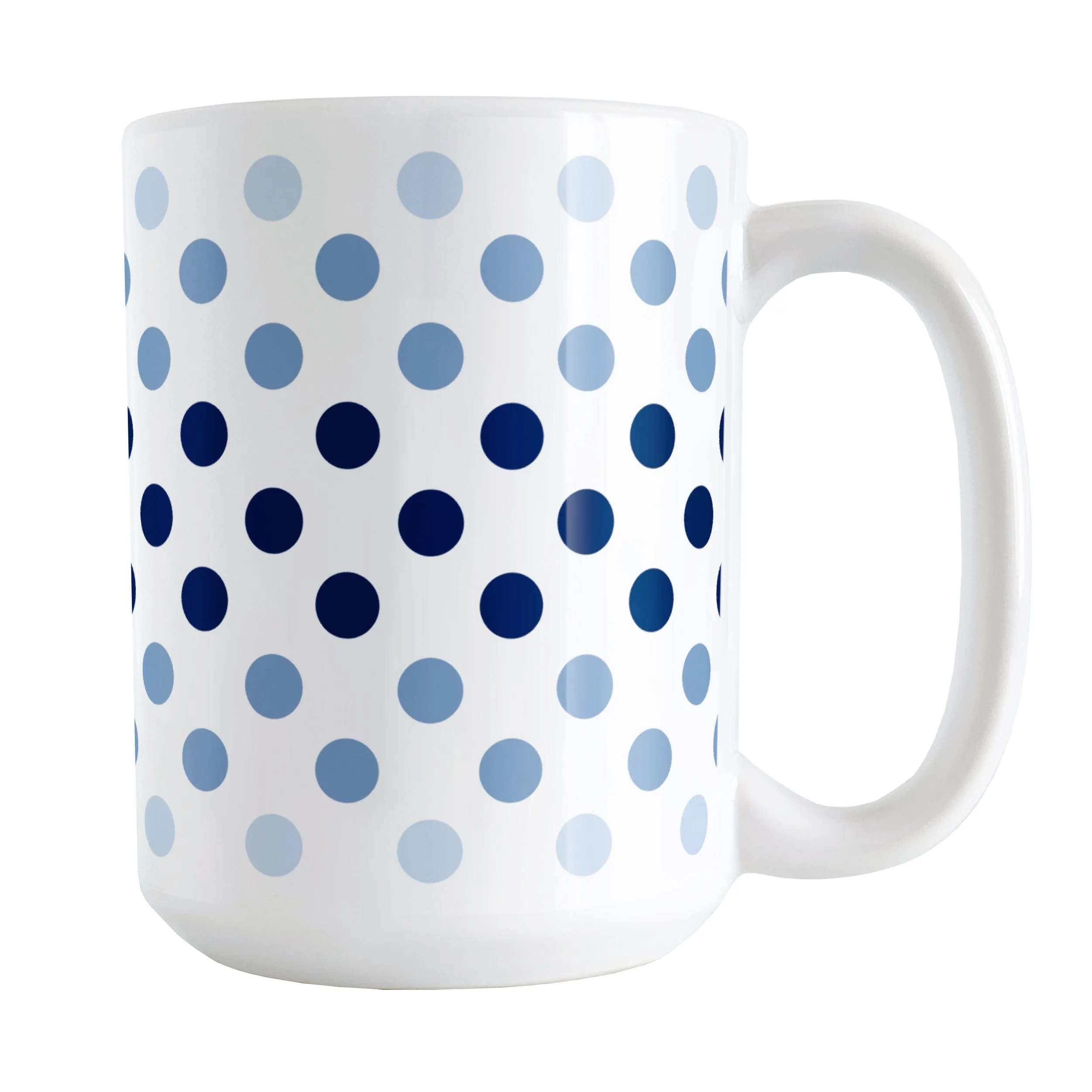 Polka Dots in Blue Mug