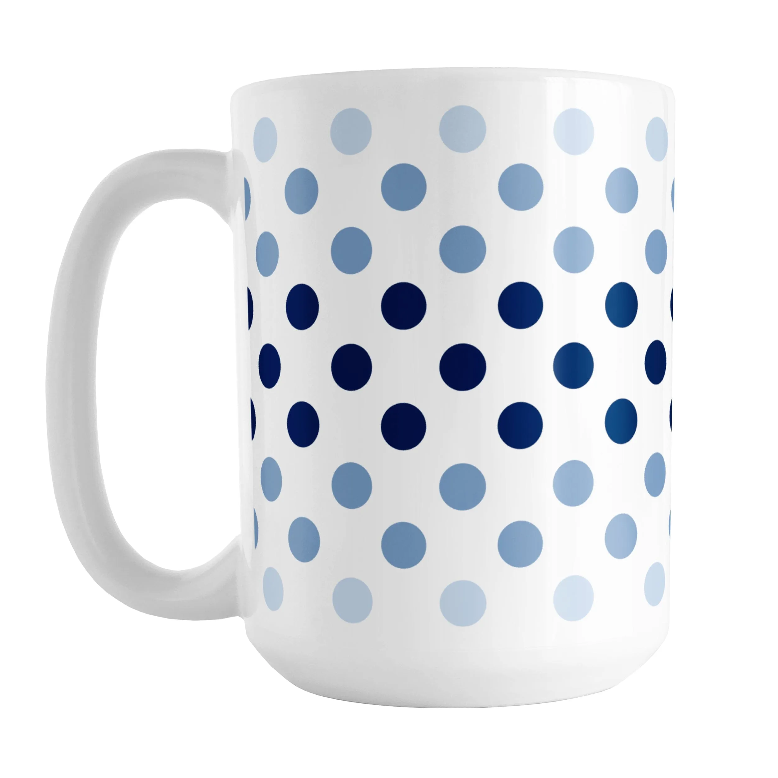 Polka Dots in Blue Mug