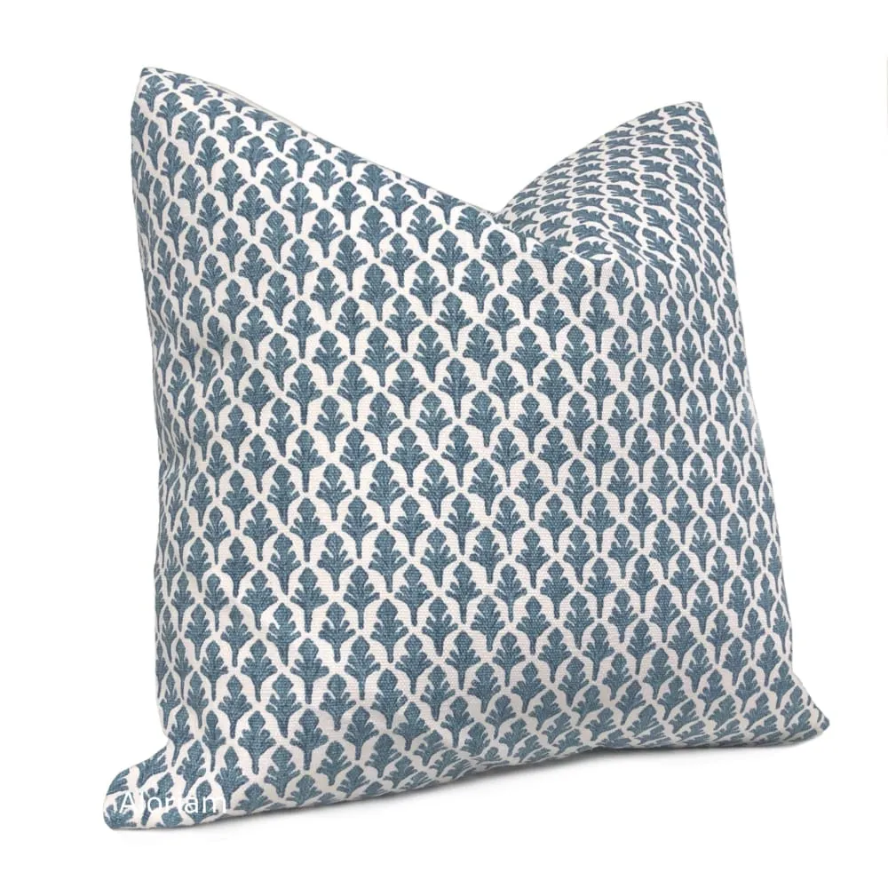 Ponce Blueridge Leaf Print Pillow Cover (Lacefield Designs fabric)