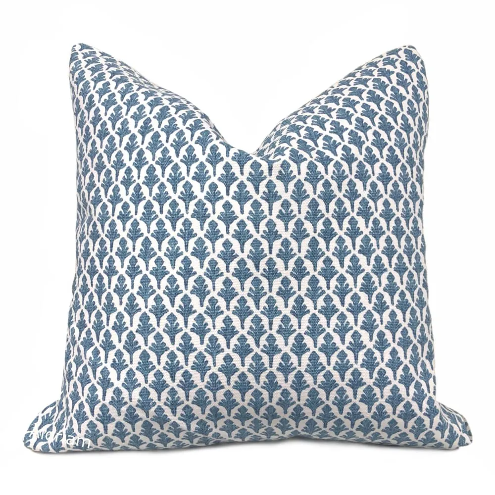 Ponce Blueridge Leaf Print Pillow Cover (Lacefield Designs fabric)