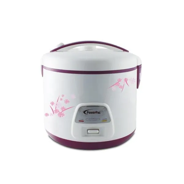 POWERPAC PPRC8112 DELUXE RICE COOKER W/STEAMER 1.2L