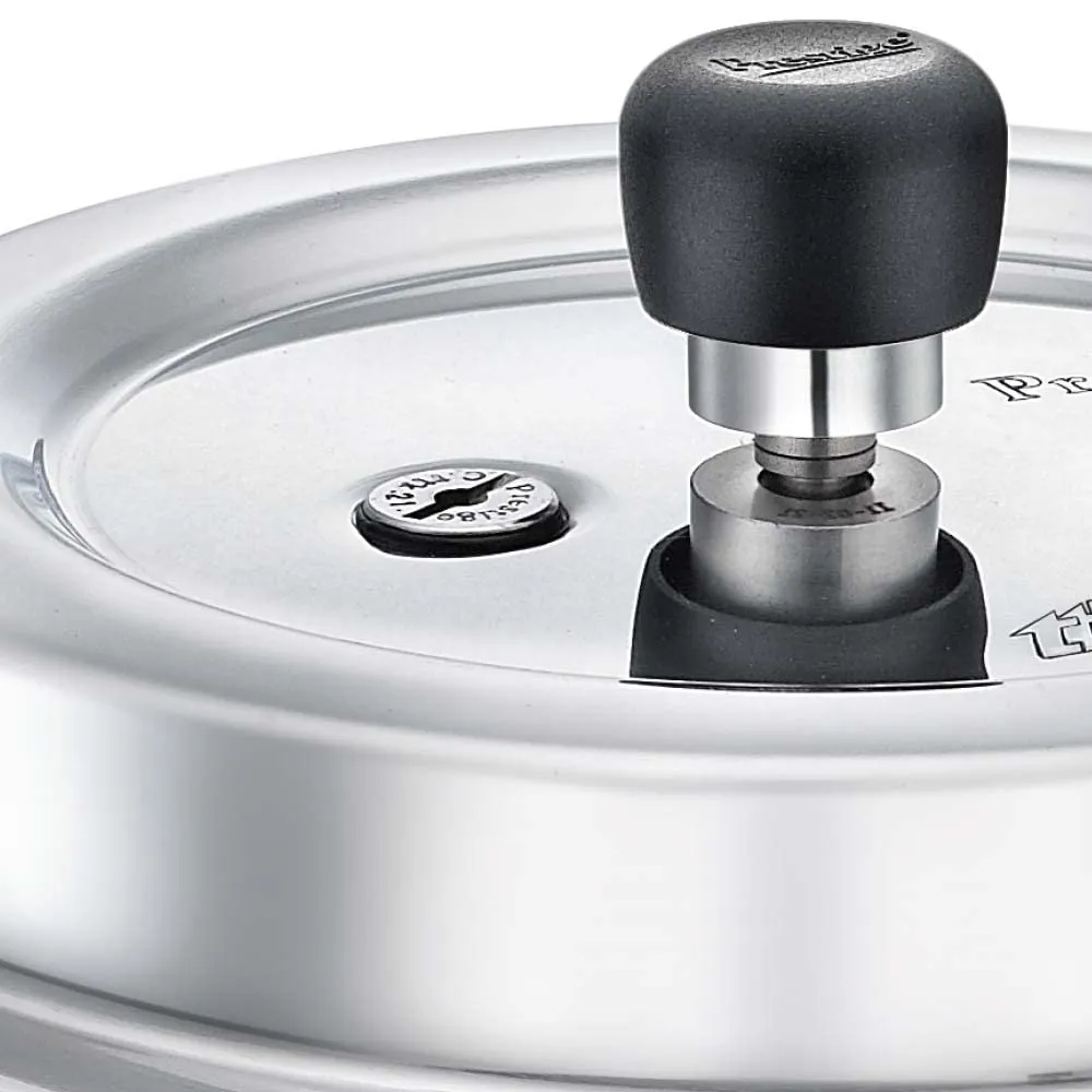 Prestige Popular Plus Svachh Virgin Aluminium Gas and Induction Compatible Outer Lid Pressure Cooker, 2 L (Silver)