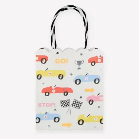 Race Car Party Bags, Set of 8 Race Car Favor Bags by Meri Meri, Great for a Car-Themed Birthday Party