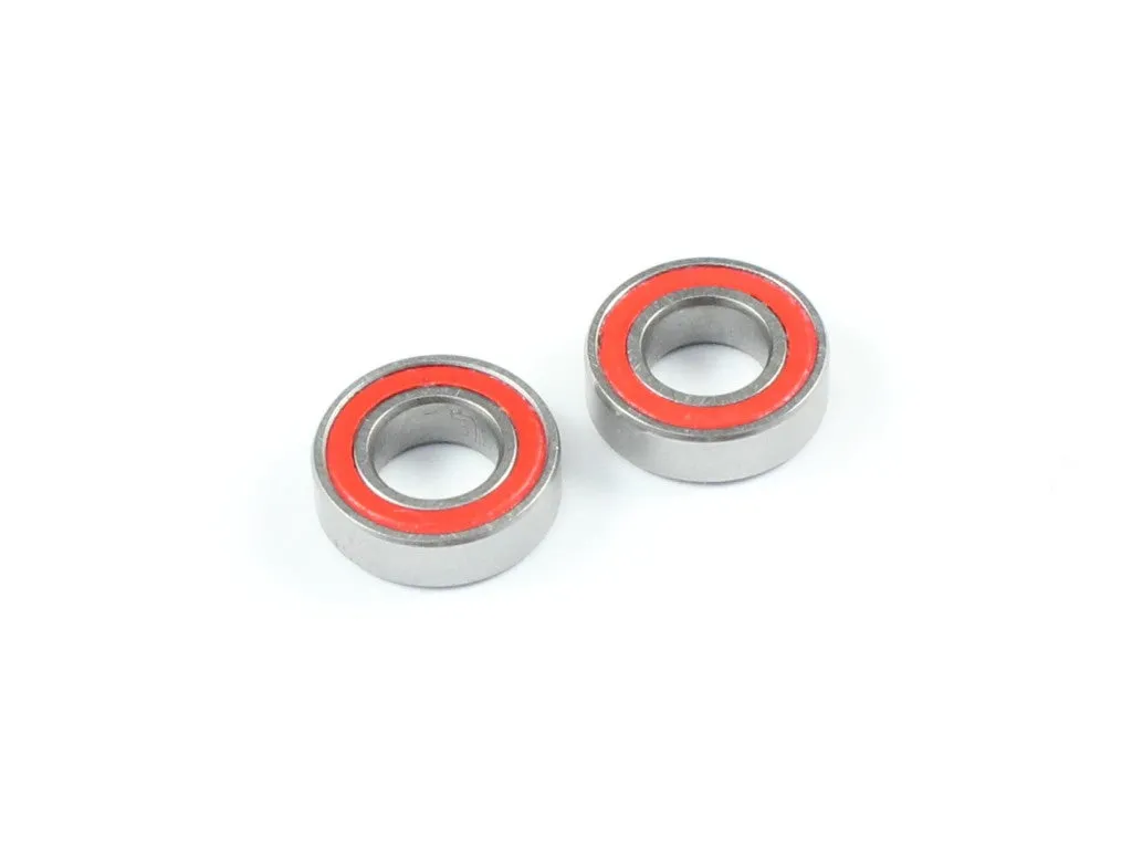 Radtec 5x10x3mm High Grade Ball Bearings 2 pcs Red Rubber Seal XR-10003