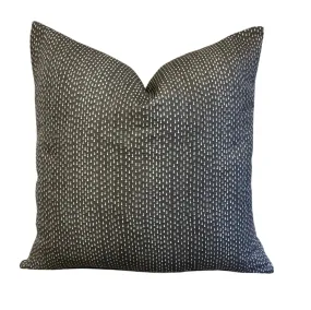 READY TO SHIP Designer Pillows Maresca Kantha in Charcoal