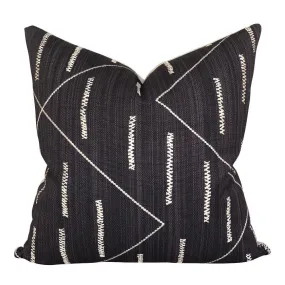 READY TO SHIP Kettlewell Collection Nala in Charcoal  Designer Pillows