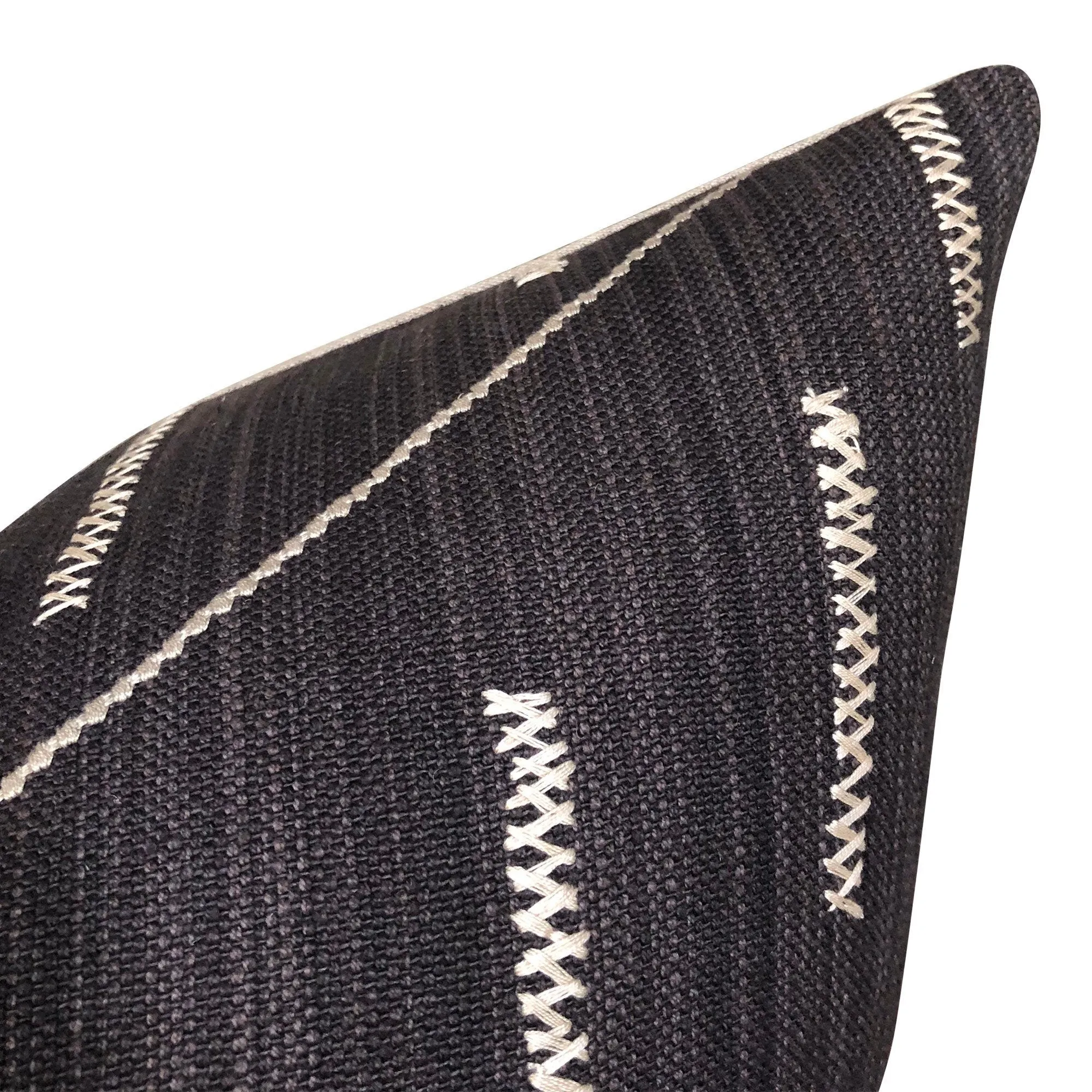 READY TO SHIP Kettlewell Collection Nala in Charcoal  Designer Pillows