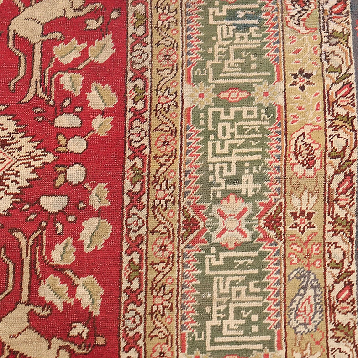 Red Antique Turkish Keysari Rug - 6'2" x 8'8"