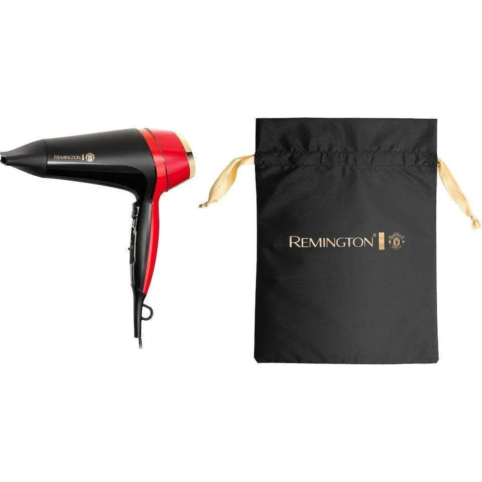 Remington Manchester United Thermacare Pro 2400W Hair Dryer - Black & Red | D5755