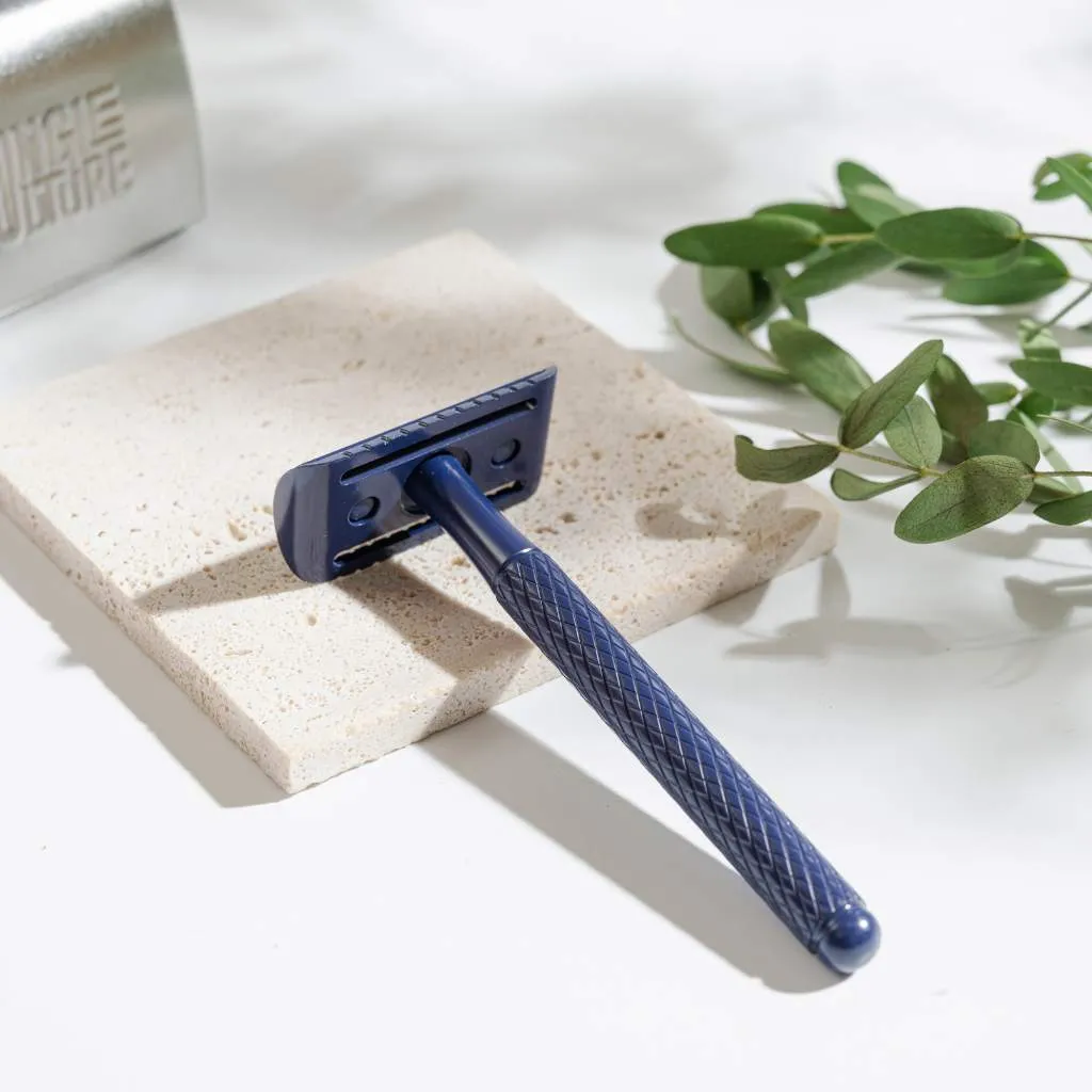 Reusable Metal Safety Razors - Includes 10x Razor Blades: Lilac