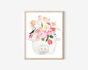 Rice Cooker Florals Print 8x10