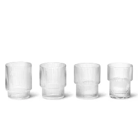 Ripple Glasses - Set of 4 By Ferm Living