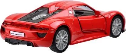 RMZ Die Cast Pull Back Porsche 918 Spyder, Red