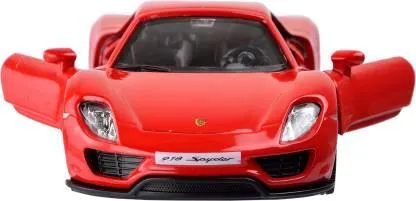 RMZ Die Cast Pull Back Porsche 918 Spyder, Red