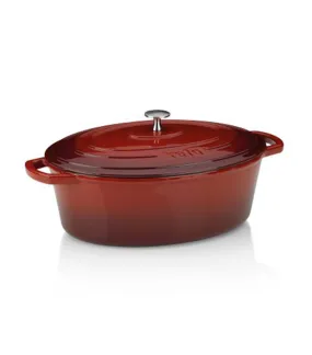 Roasting Tray Oval Calido Red