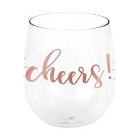 Rose all Day 14oz Stemless Wine Glass "Cheers"