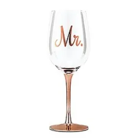 ROSE GOLD STEMMED 18 Oz. WINE GLASS - MR