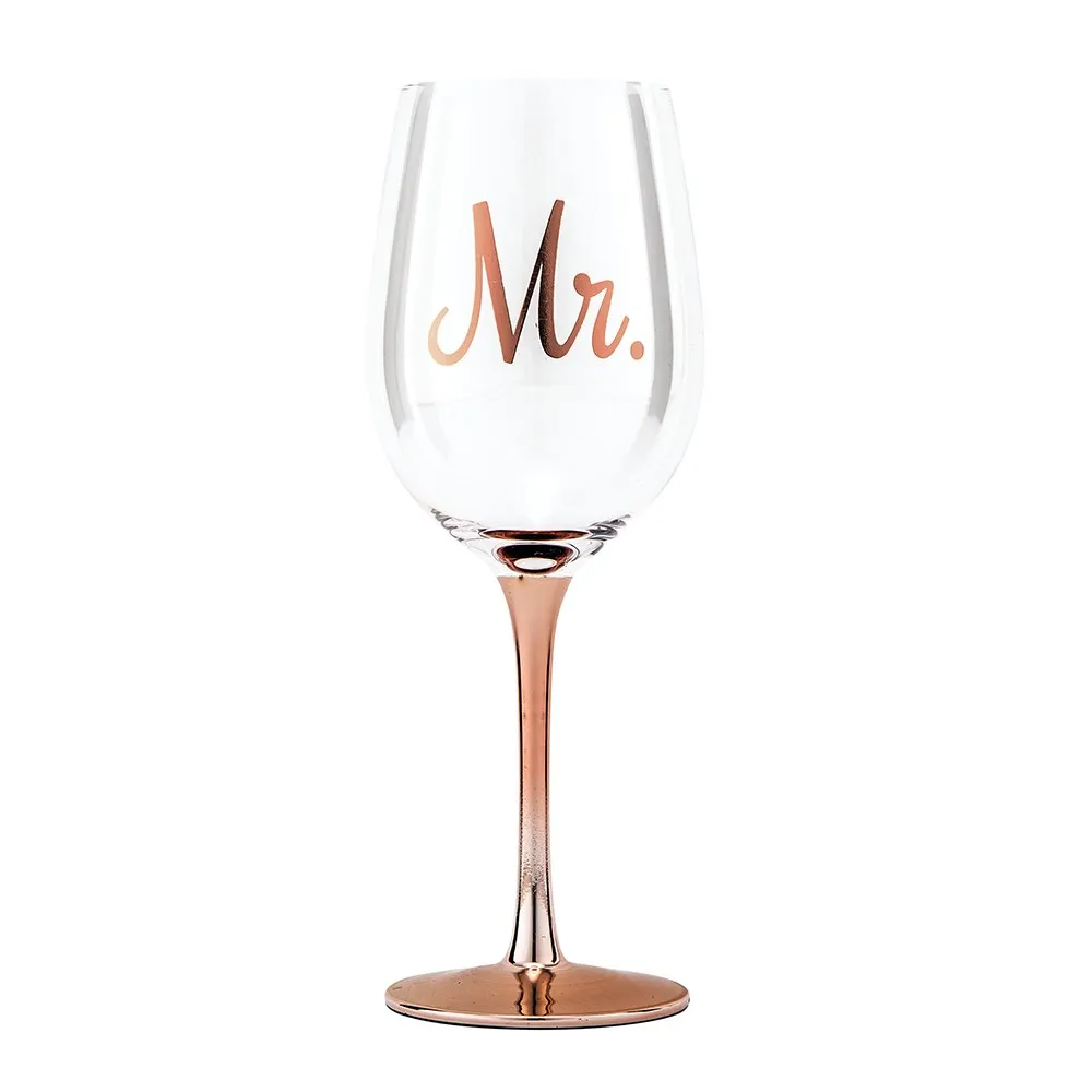 ROSE GOLD STEMMED 18 Oz. WINE GLASS - MR