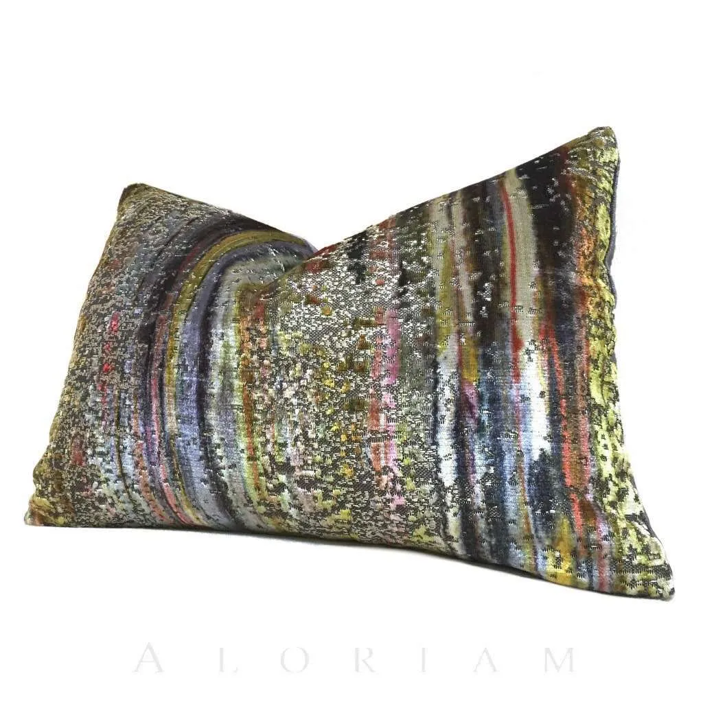 S Harris Brushstroke Velvet Coralstone Modern Abstract Art Pillow Cover (In Stock Sizes)