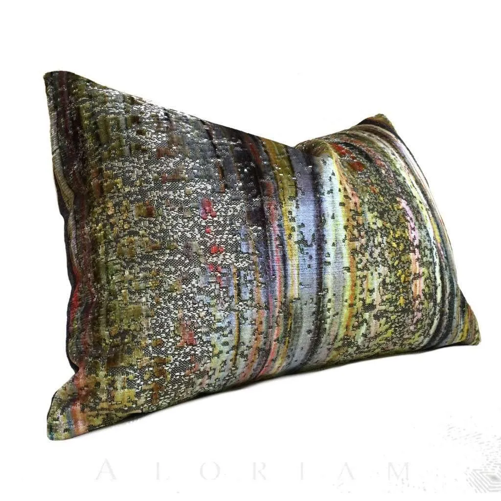 S Harris Brushstroke Velvet Coralstone Modern Abstract Art Pillow Cover (In Stock Sizes)