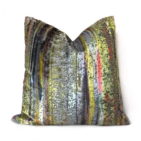 S Harris Brushstroke Velvet Coralstone Modern Abstract Art Pillow Cover (In Stock Sizes)