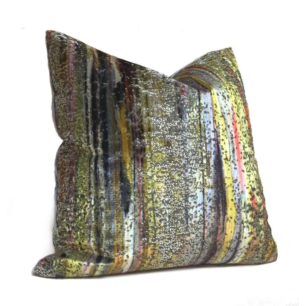 S Harris Brushstroke Velvet Coralstone Modern Abstract Art Pillow Cover (In Stock Sizes)