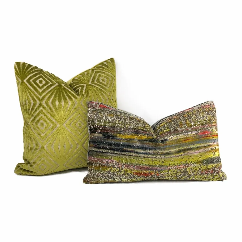 S Harris Brushstroke Velvet Coralstone Modern Abstract Art Pillow Cover (In Stock Sizes)