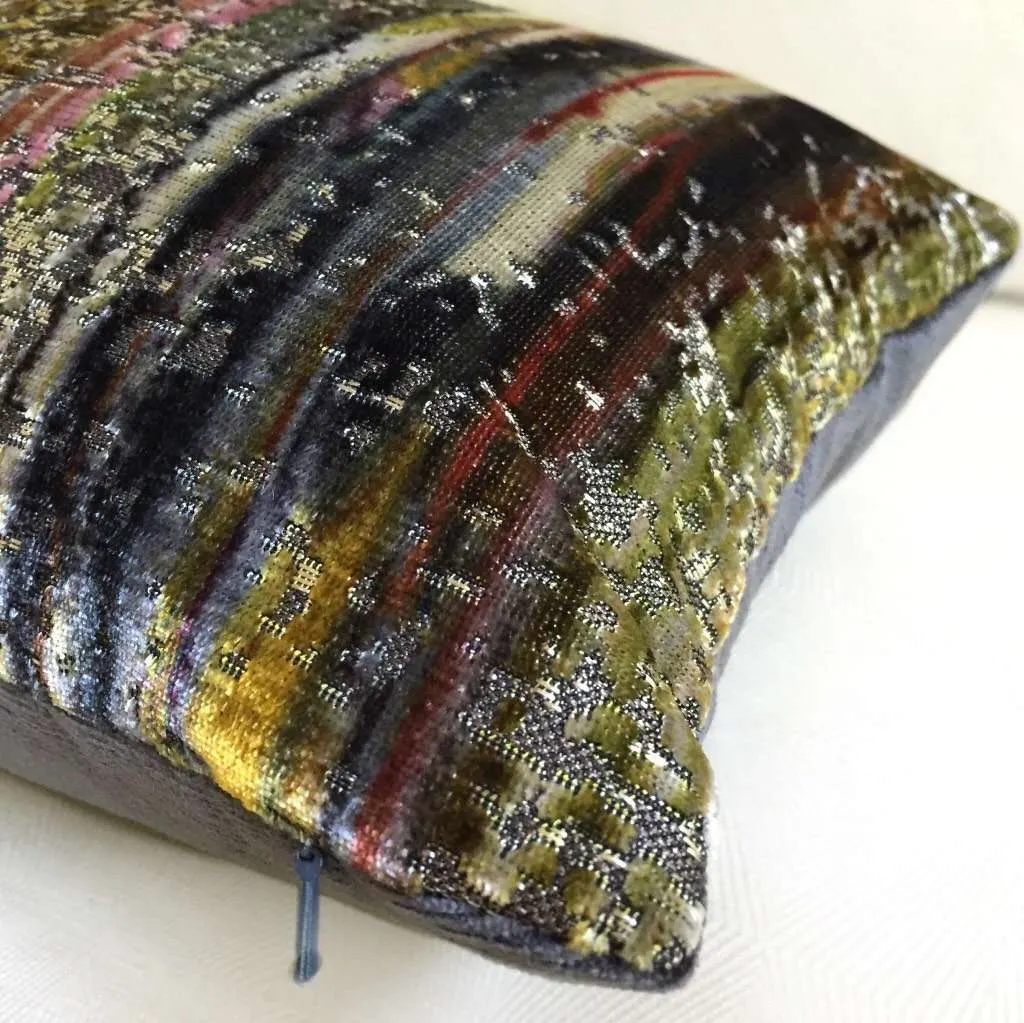 S Harris Brushstroke Velvet Coralstone Modern Abstract Art Pillow Cover (In Stock Sizes)