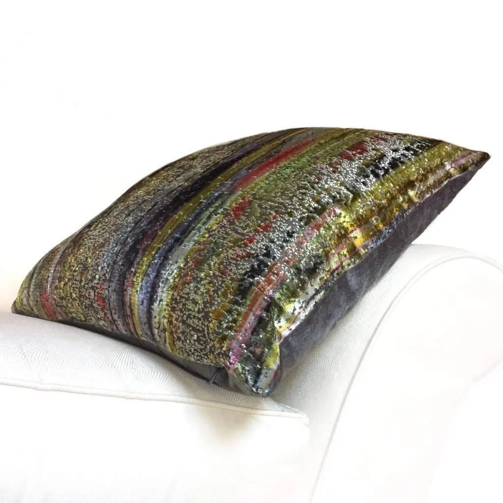 S Harris Brushstroke Velvet Coralstone Modern Abstract Art Pillow Cover (In Stock Sizes)