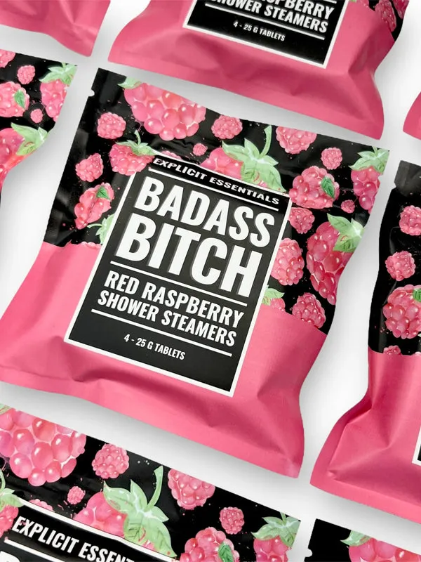 Shower Steamers: Raspberry Bad Ass B*tch (Bag of 4)