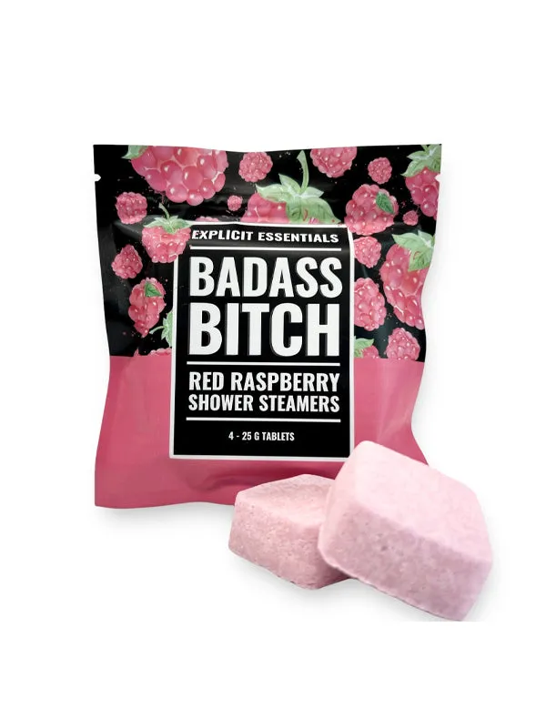 Shower Steamers: Raspberry Bad Ass B*tch (Bag of 4)