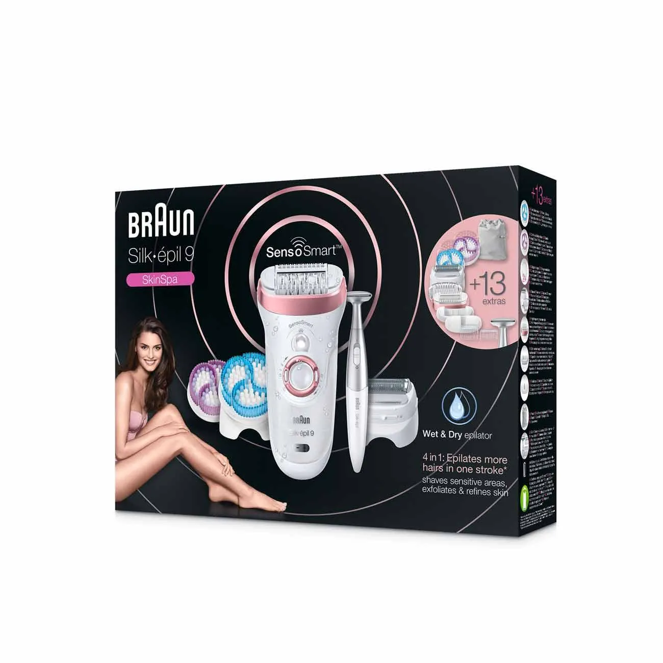 Silk-épil 9 SkinSpa SensoSmart 9/980 Wet & Dry Epilator Set