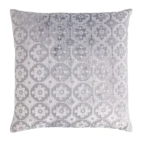 Small Moroccan Velvet Silver Gray Pillows by Kevin O’Brien Studio