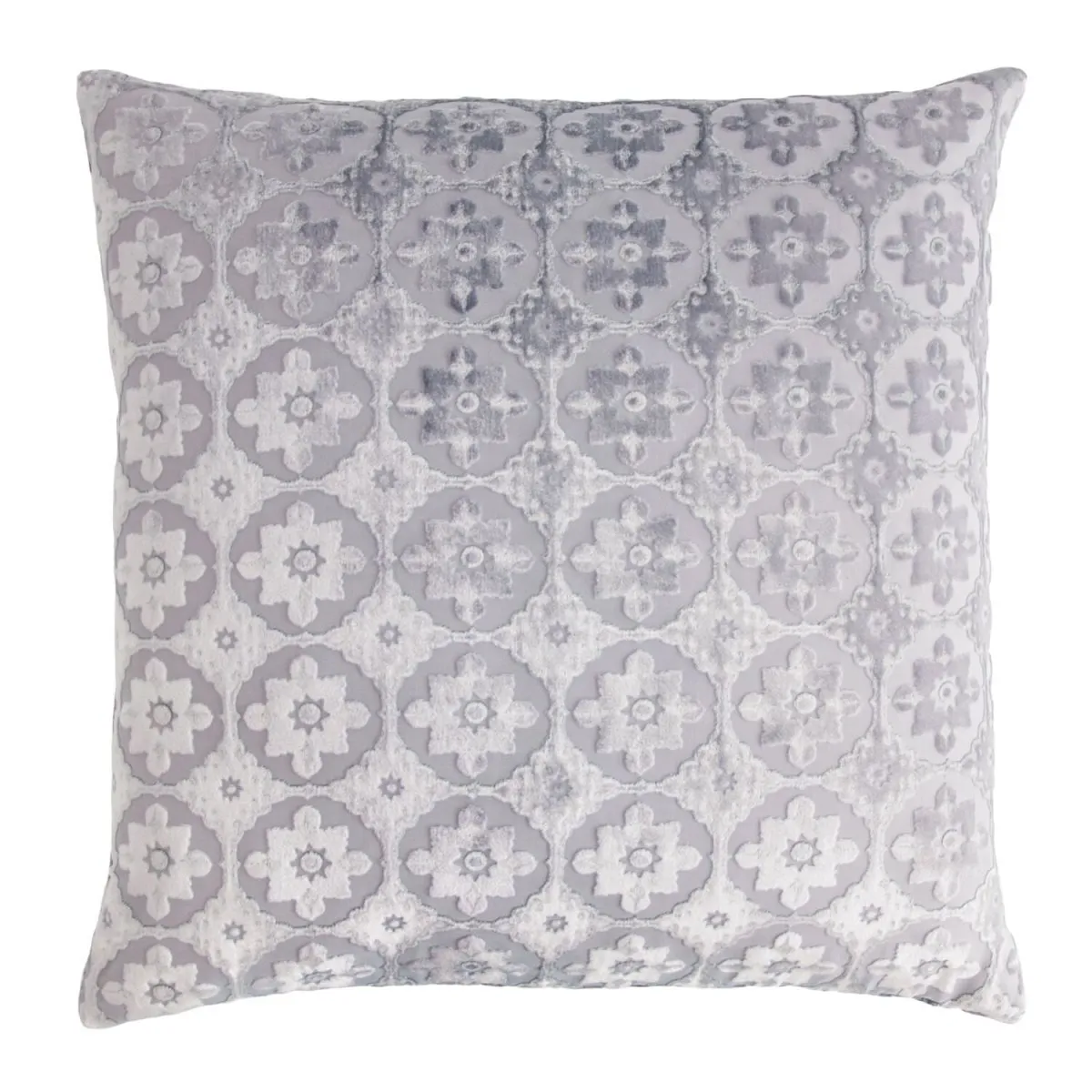 Small Moroccan Velvet Silver Gray Pillows by Kevin O’Brien Studio