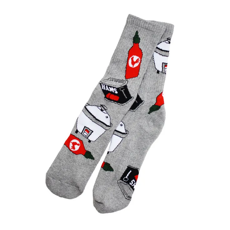 Spam Socks Grey