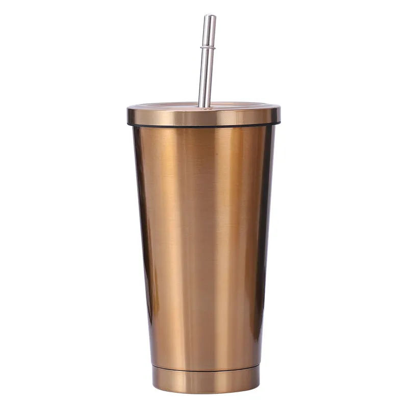 Stainless steel straw cup