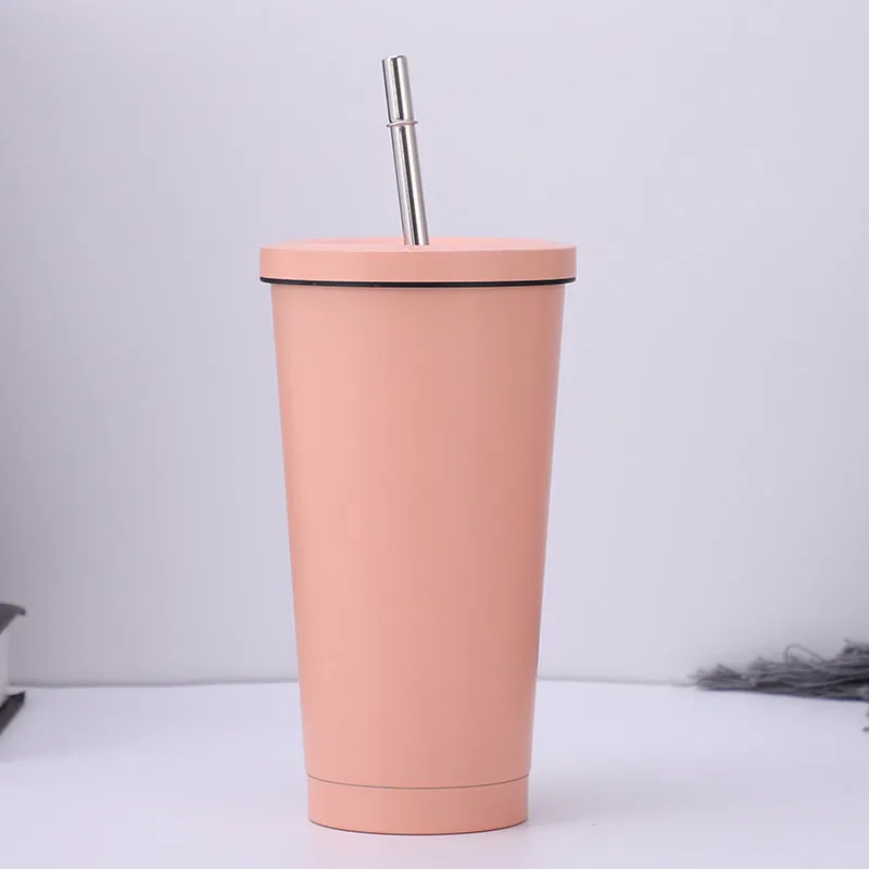 Stainless steel straw cup