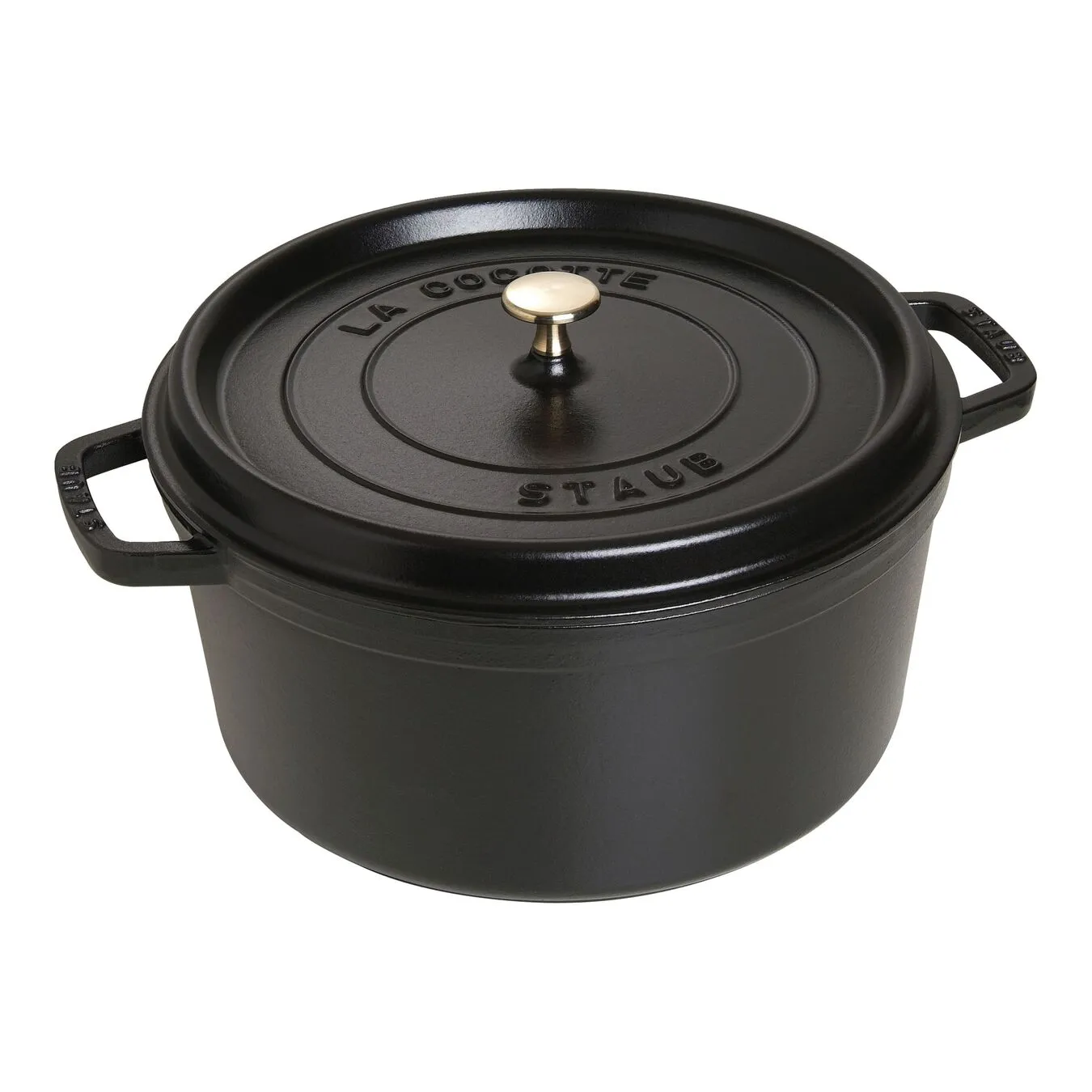 Staub La Cocotte Cast Iron Round Cocotte 8.4L Black