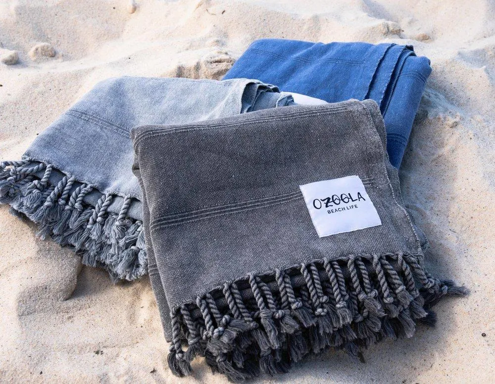 Stonewash Turkish Towel – Blue