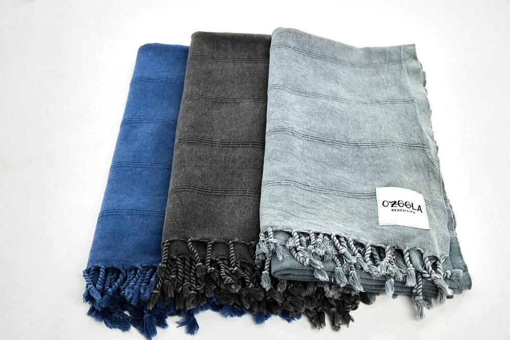 Stonewash Turkish Towel – Blue