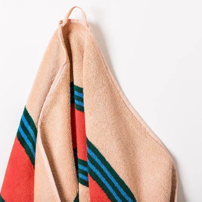 THE BEACH TOWEL | Monaco Bistro Dusty Pink Stripe