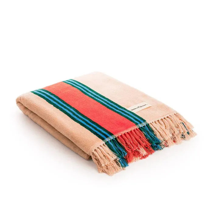 THE BEACH TOWEL | Monaco Bistro Dusty Pink Stripe