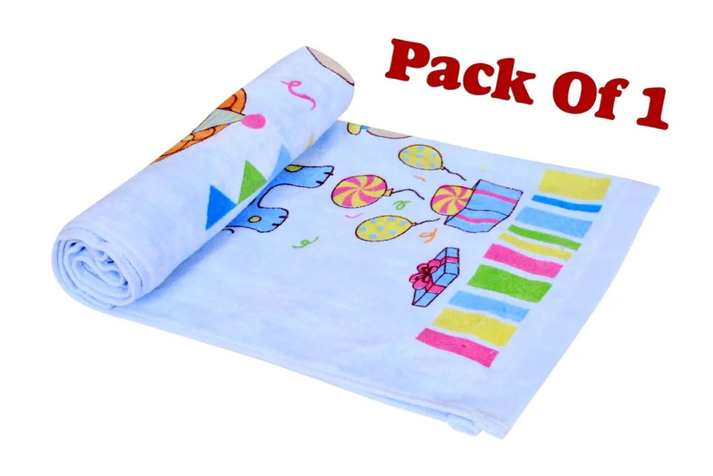 THE LITTLE LOOKERS Super Soft/High Absorbency Towel/Bath Towel / 100% Cotton Washcloth(450GSM) for New Born Baby/Infants/Toddlers