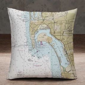 The San Diego Bay Square Pillow Cover