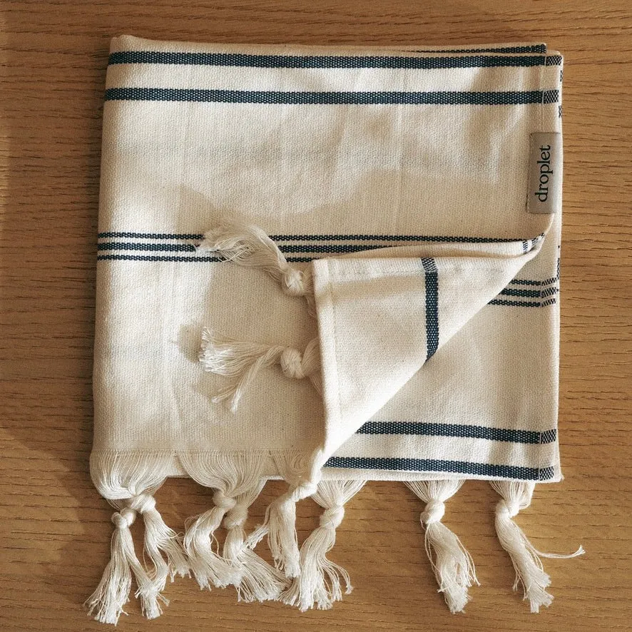 Turkish Organic Cotton Hand Towel - Blue