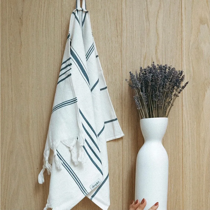 Turkish Organic Cotton Hand Towel - Blue