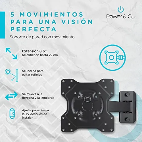 Tv Wall Mount Articulating Arm for Screens 10 to 43 Inches Supports Up to 20 Kg